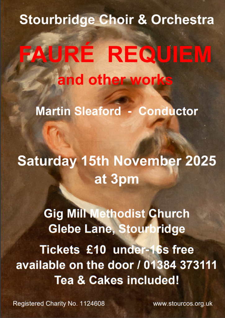 Poster for November 2025 concert - details on page